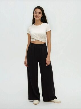 Kaslo Pant Tencel Wide Leg Pant (Improved Fit) Meteorite Black